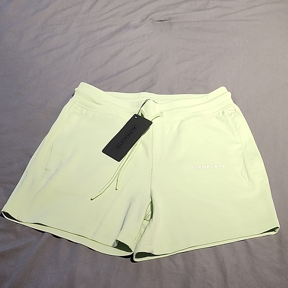Alphalete Green Athletic Shorts Slim Fit Lightweight
